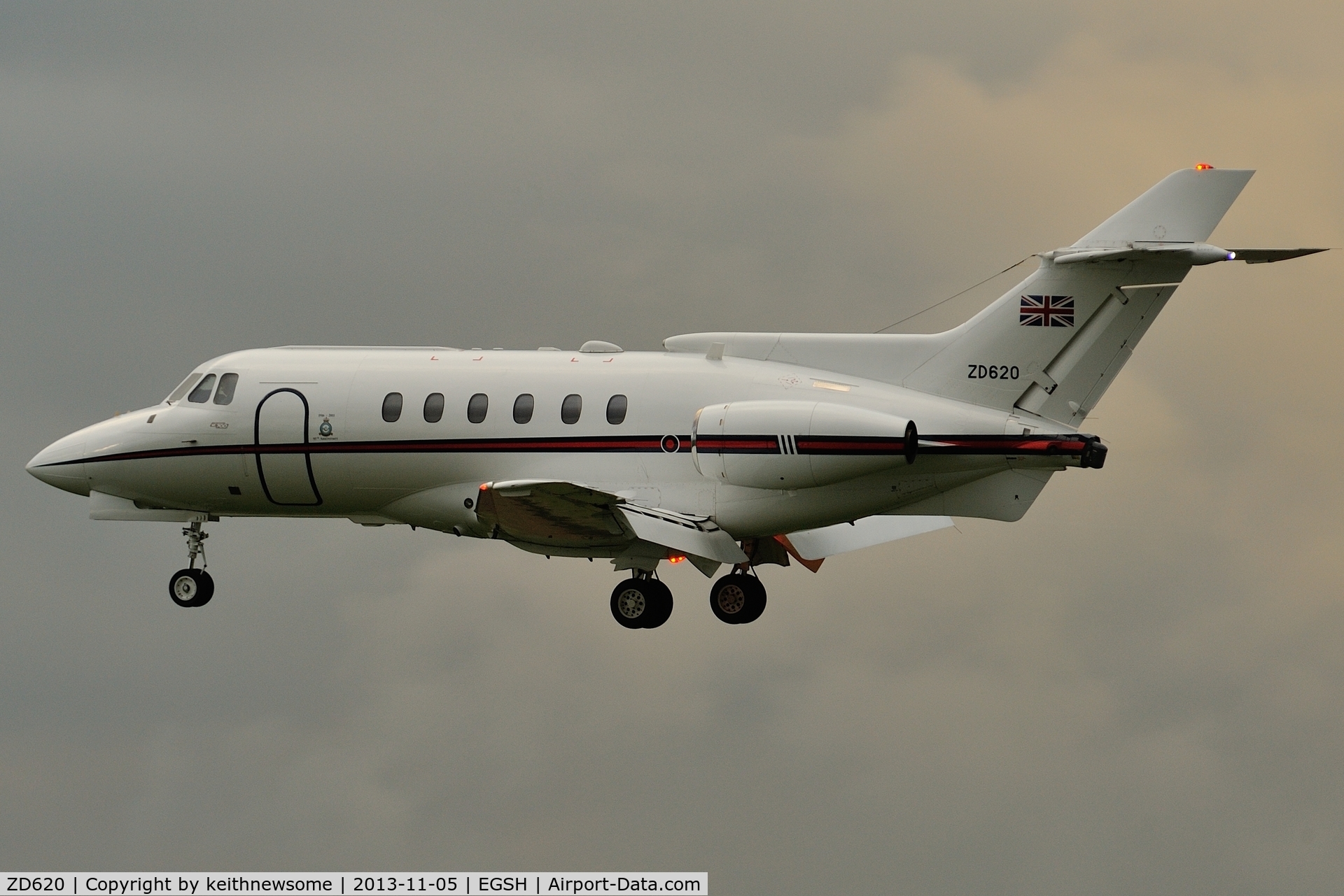 ZD620, British Aerospace BAe-125 CC.3 C/N 257181, Stormy approach !