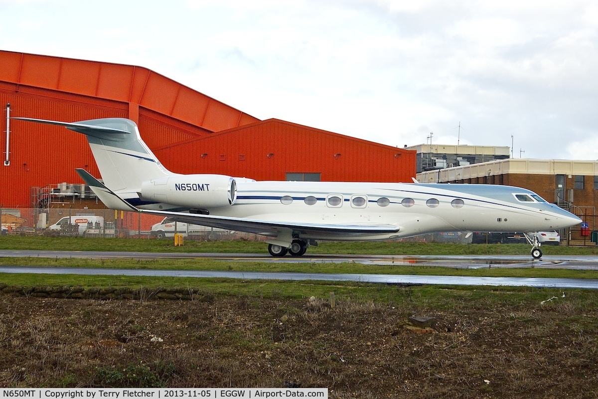 N650MT, 2013 Gulfstream Aerospace G650 (G-VI) C/N 6030, 2013 Gulfstream G650, c/n: 6030 at Luton