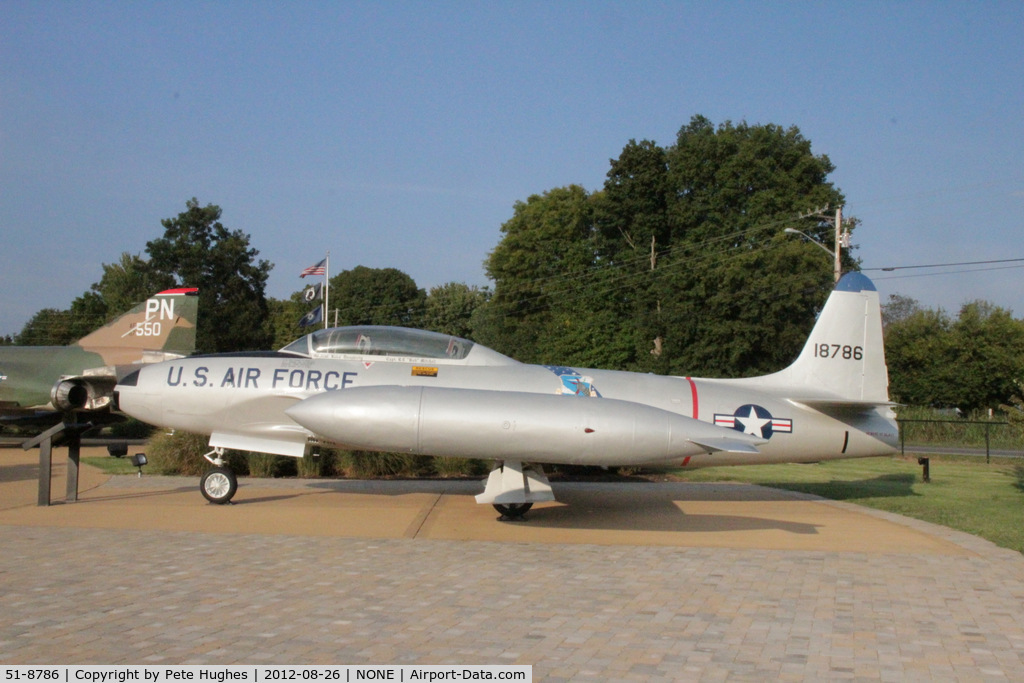 51-8786, 1951 Lockheed T-33A Shooting Star C/N 580-6570, 51-8786 T-33 now on display off-airport at Bowling Green KY