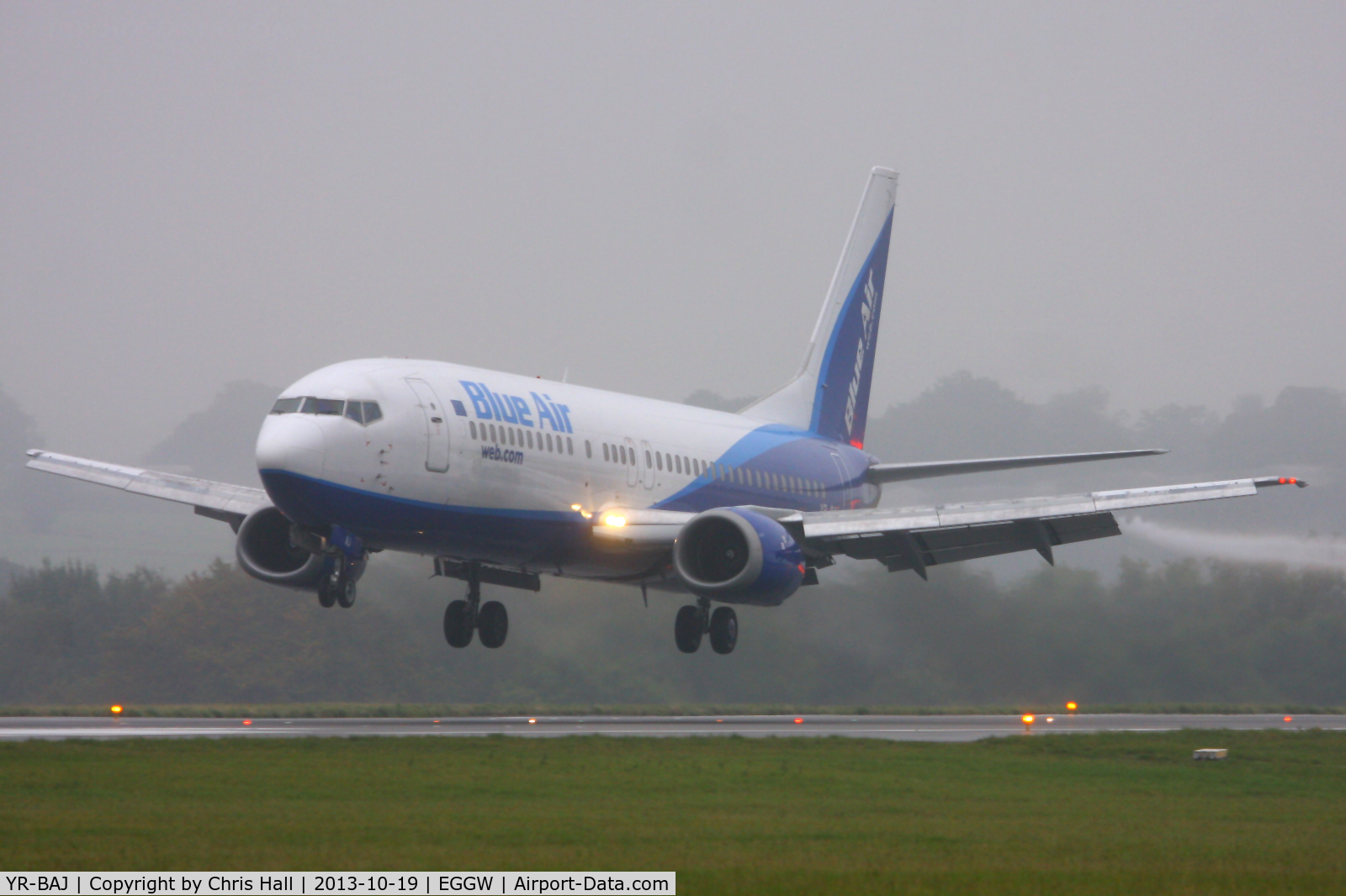 YR-BAJ, Boeing 737-430 C/N 27002, Blue Air