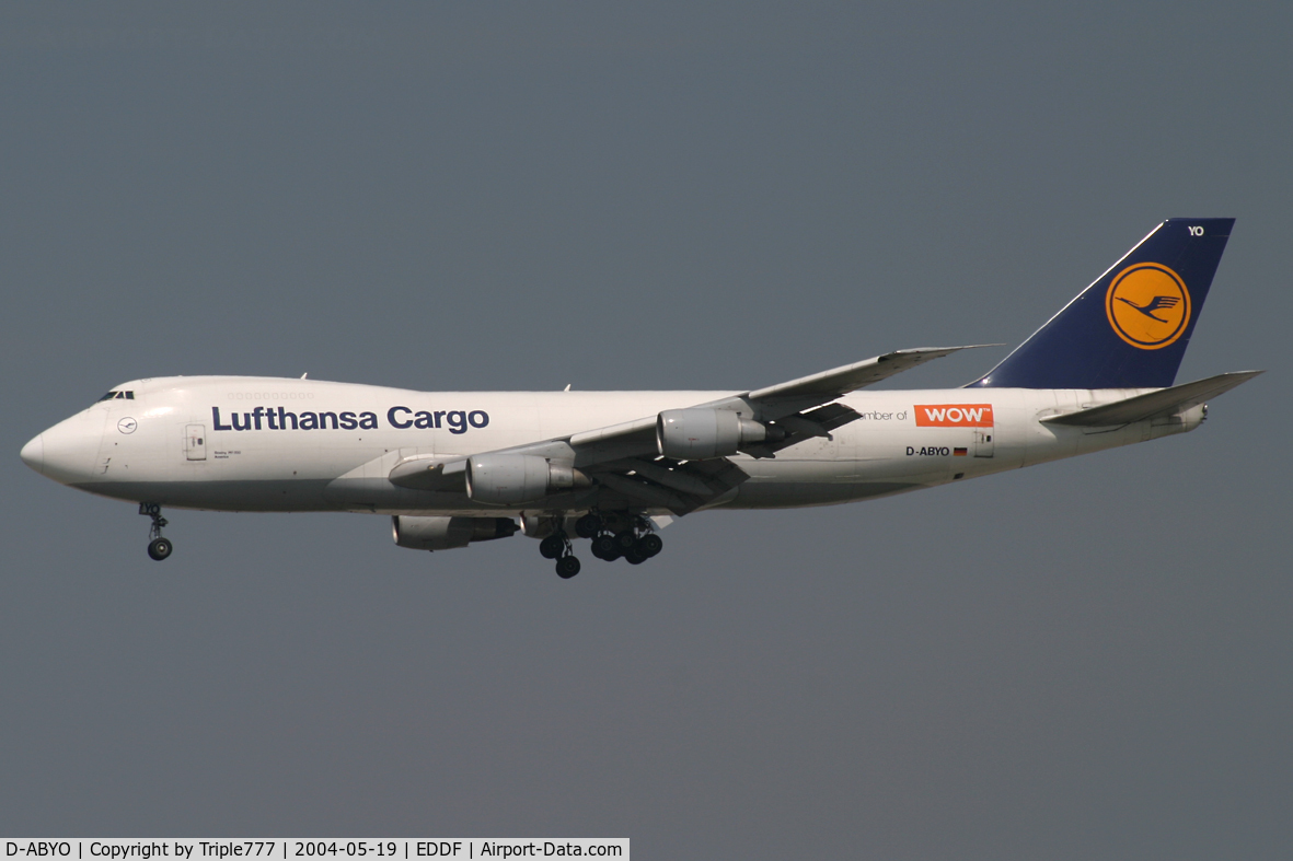 D-ABYO, 1978 Boeing 747-230F C/N 21592, Lufthansa WOW