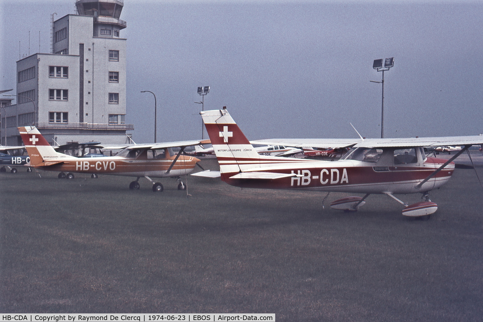 HB-CDA, 1972 Reims F150L C/N 0775, Ostend Airport, 23-6-74.