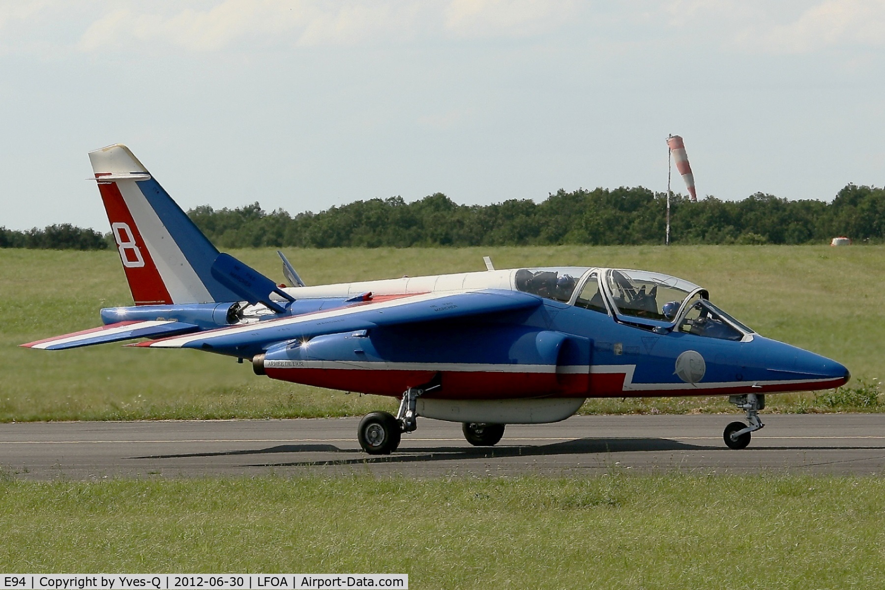 E94, Dassault-Dornier Alpha Jet E C/N E94, Dassault Dornier Alphajet (F-TERH), Athos 08 of Patrouille de France 2012, Avord Air Base 702 (LFOA)  Air Show