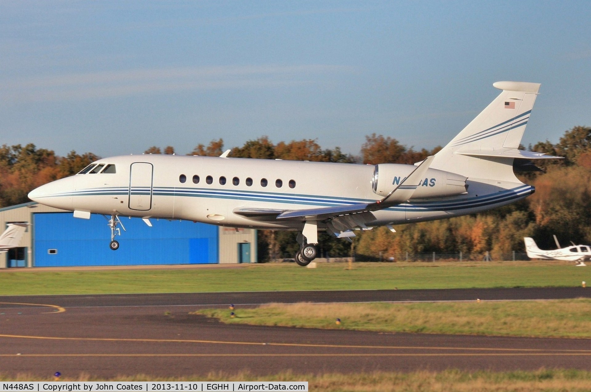 N448AS, 2011 Dassault Falcon 2000EX C/N 233, Arriving to visit Signatures