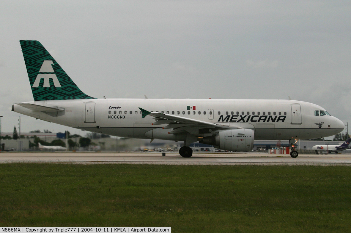 N866MX, 2002 Airbus A319-112 C/N 1866, Mexicana