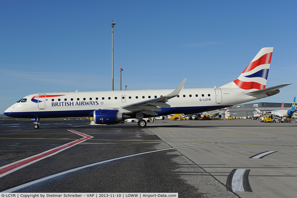 G-LCYR, 2012 Embraer 190SR (ERJ-190-100SR) C/N 19000563, British Airways Embraer 190