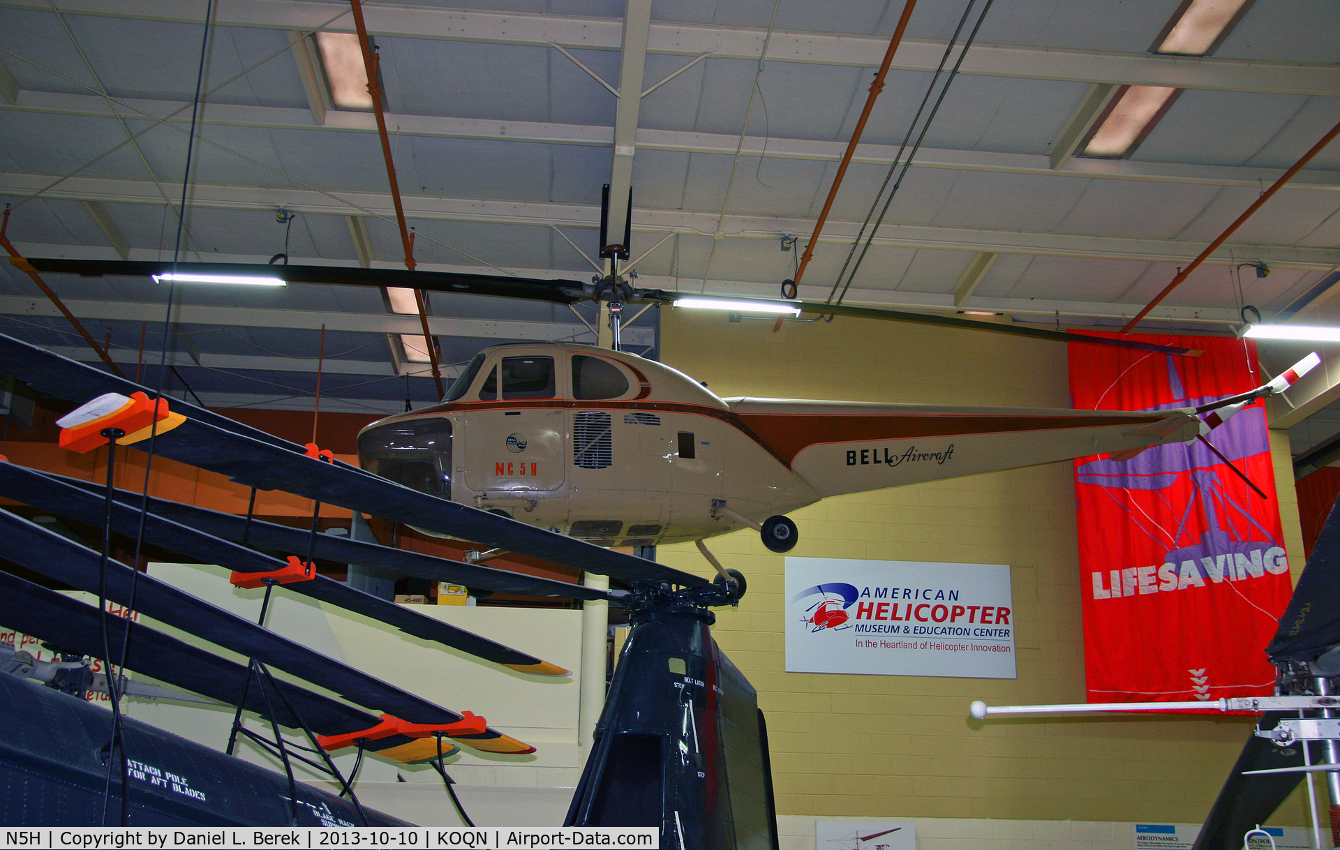 N5H, 1946 Bell 47B C/N 3, This beautiful early-production helicopter is on display at the American Helicopter Museum.