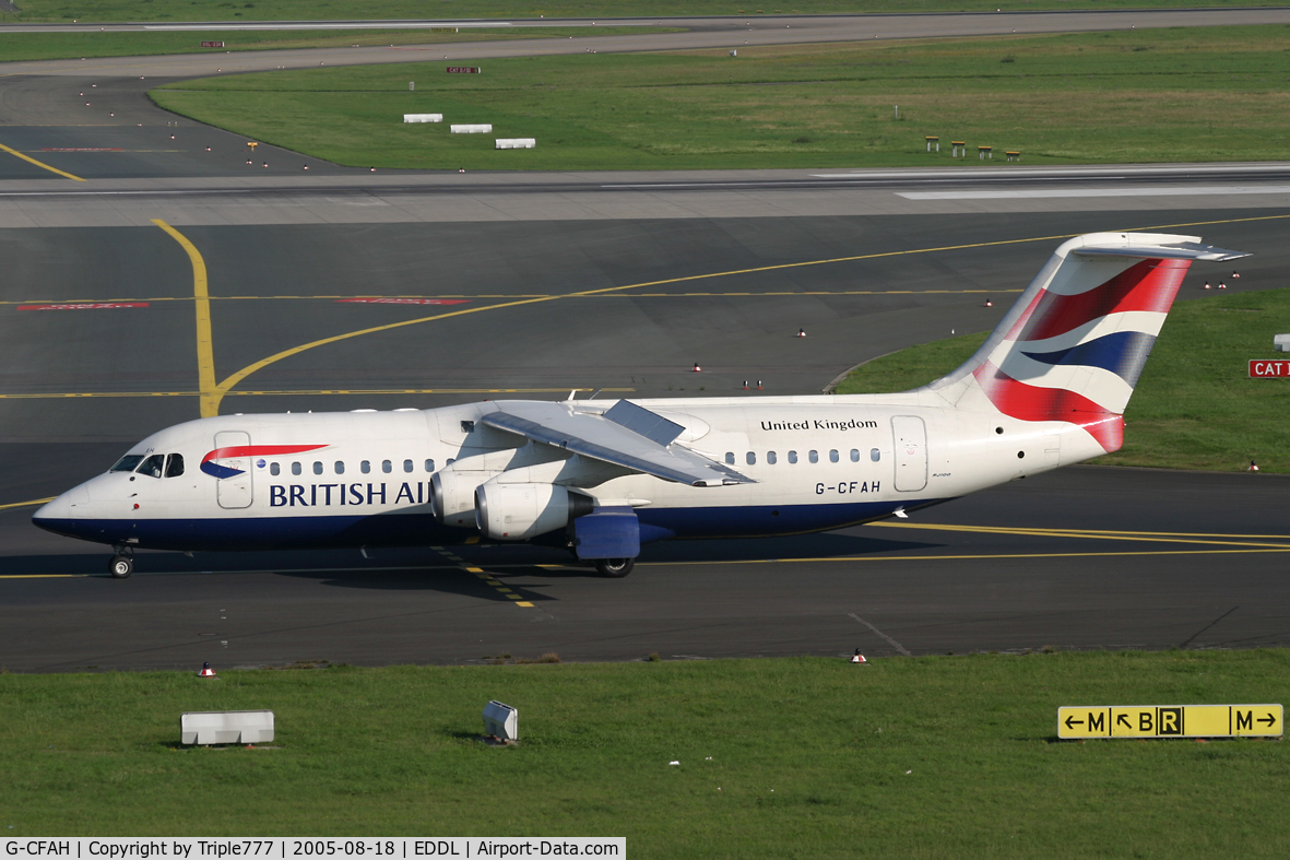 G-CFAH, 2001 British Aerospace Avro 146-RJ100 C/N E3384, British Airways