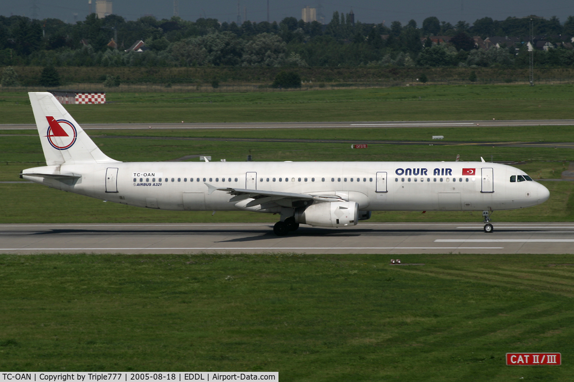 TC-OAN, 2001 Airbus A321-231 C/N 1421, Onur Air