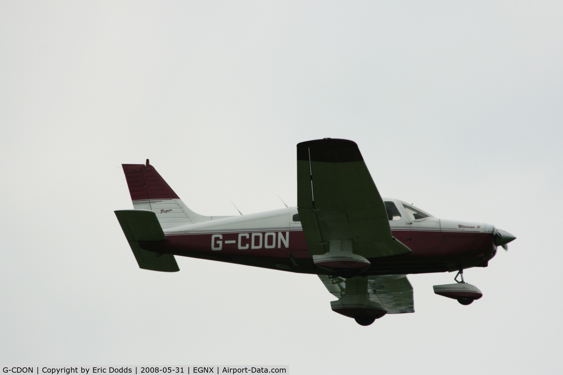 G-CDON, 1982 Piper PA-28-161 Cherokee Warrior II C/N 28-8216185, Landing at EMA