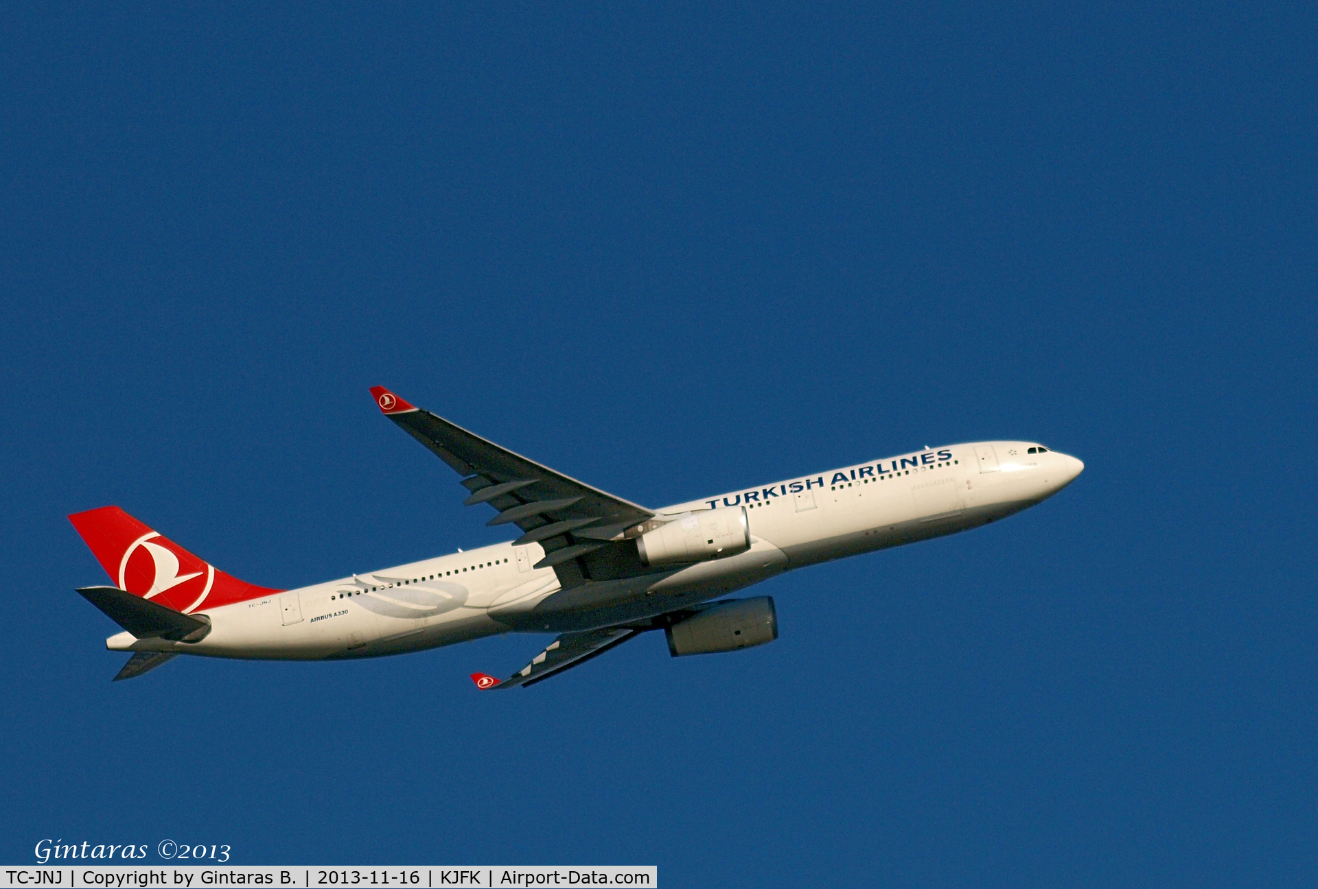 TC-JNJ, 2010 Airbus A330-343X C/N 1170, After take-off from 13R, JFK