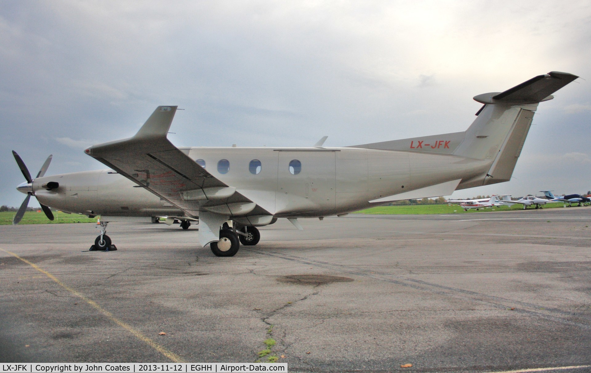 LX-JFK, 2005 Pilatus PC-12/45 C/N 683, Parked at Signatures.
