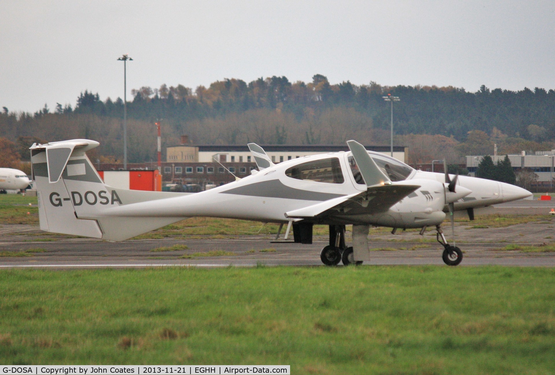 G-DOSA, 2008 Diamond DA-42 Twin Star C/N 42.319, About to depart.