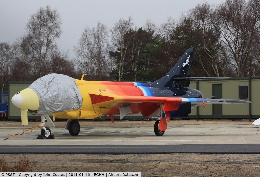 G-PSST, 1959 Hawker Hunter F.58A C/N HABL-003115, Wrapped up for winter at Worldwide