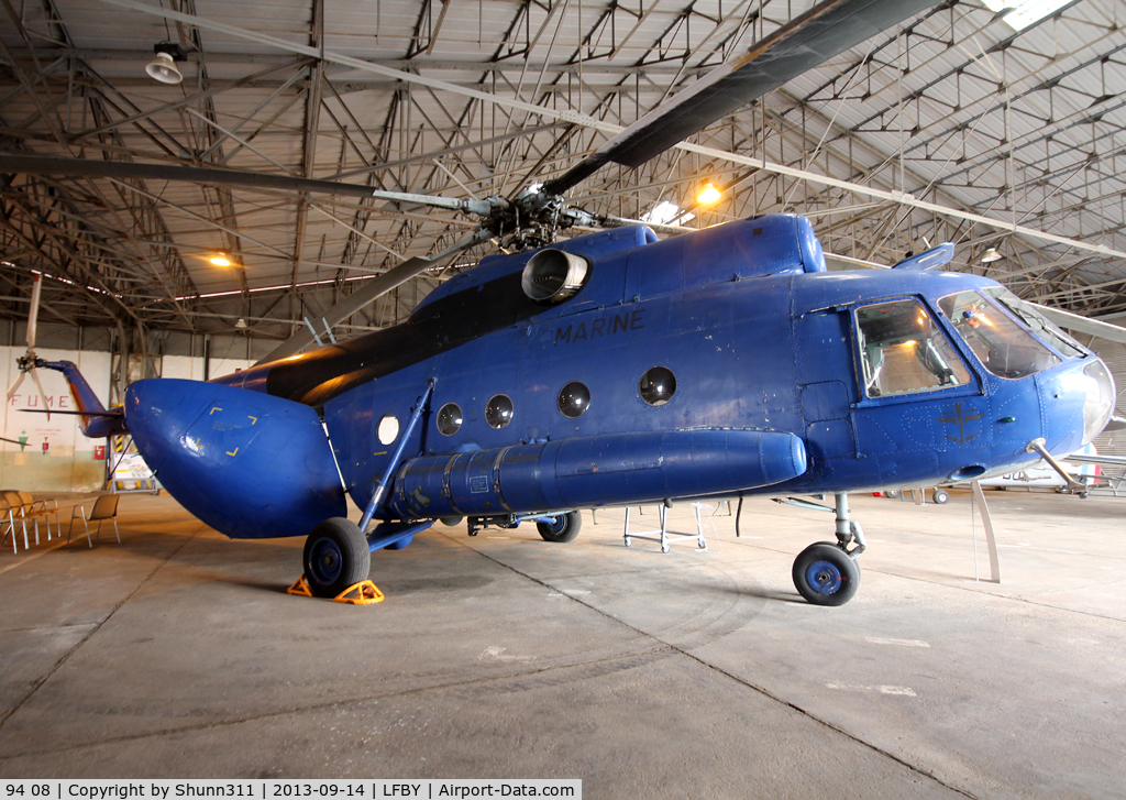 94 08, Mil Mi-8TB Hip C/N 10568, Preserved inside Dax ALAT Museum...