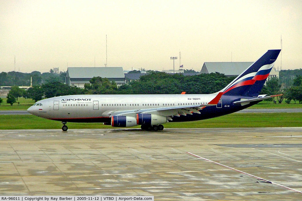 RA-96011, 1994 Ilyushin Il-96-300 C/N 74393201008, Ilyushin Il-96-300 [74393201008] (Aeroflot Russian Airlines) Bangkok-International~HS 12/11/2005