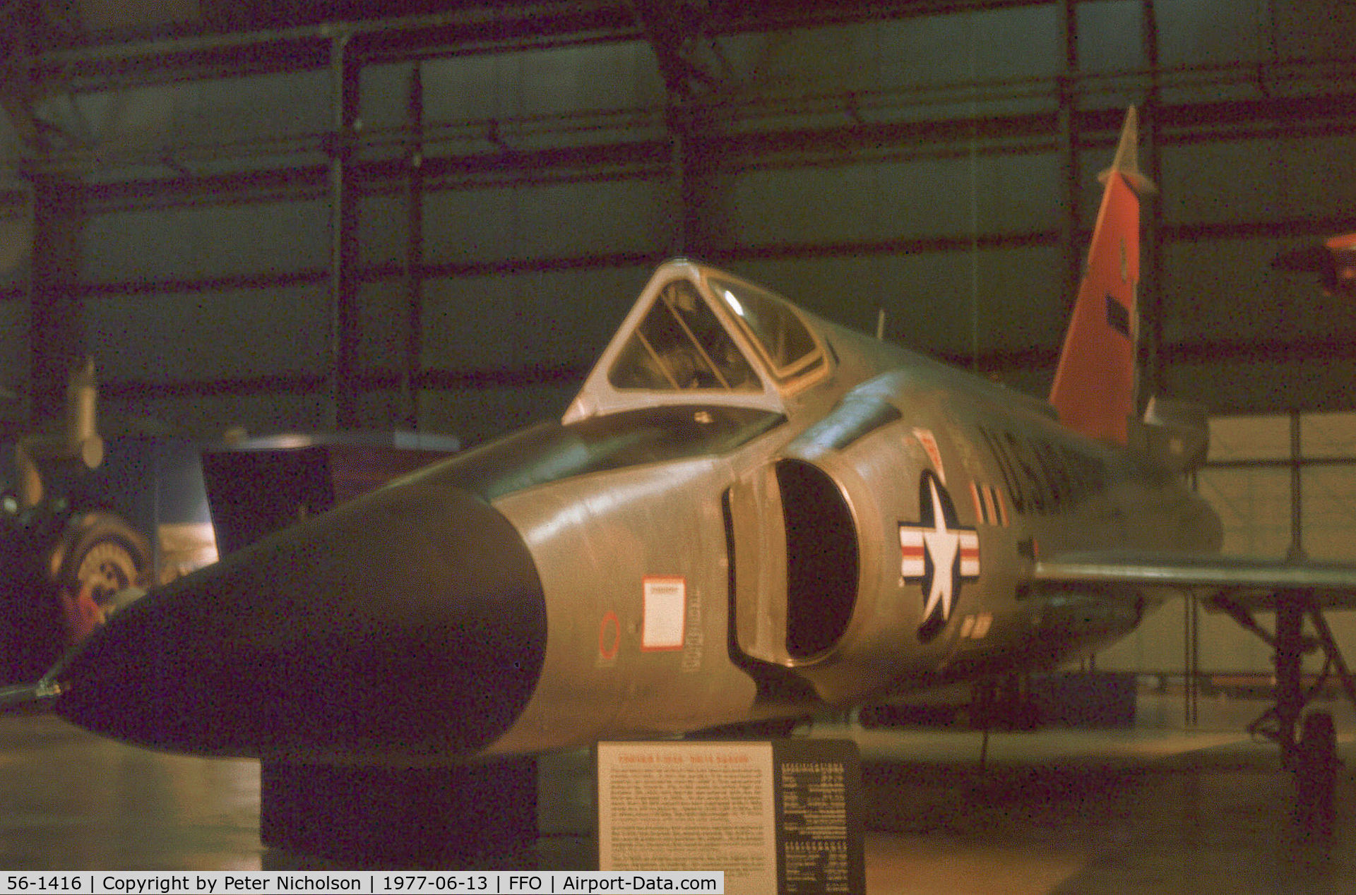 56-1416, 1956 Convair F-102A Delta Dagger C/N 8-10-363, F-102A Delta Dagger of 57th Fighter Interceptor Squadron at Keflavik as displayed at the USAF Museum in 1977.