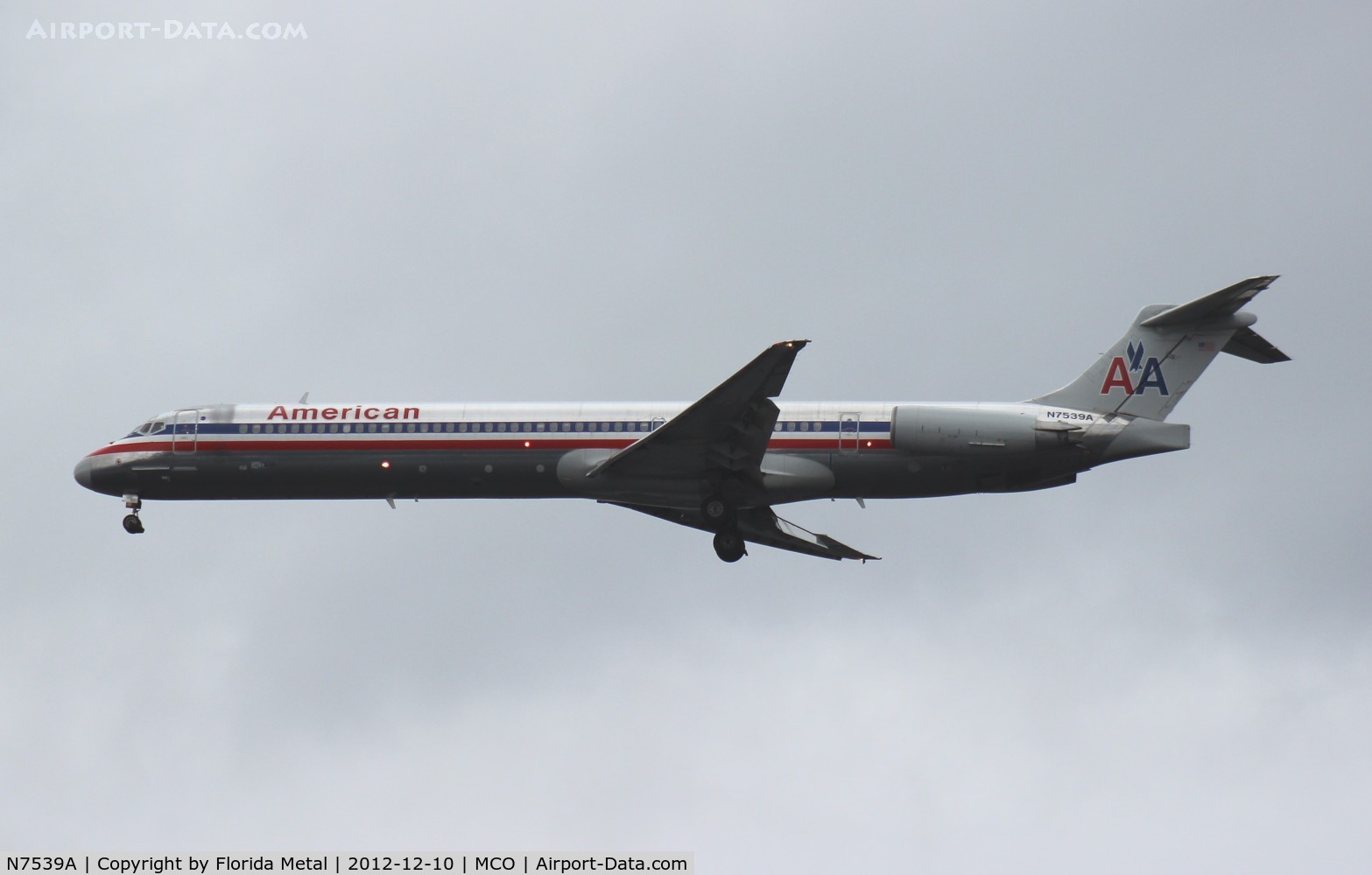 N7539A, 1990 McDonnell Douglas MD-82 (DC-9-82) C/N 49993, American MD-82