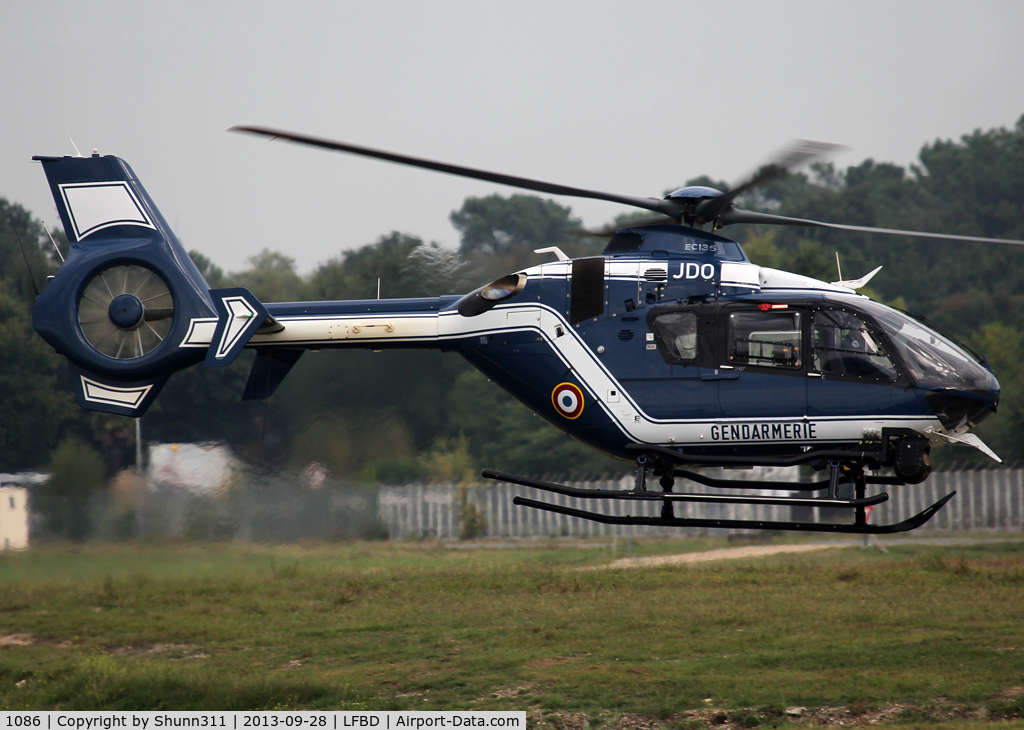 1086, 2012 Eurocopter EC-135T-2 C/N 1086, Arriving from flight and going to his area...