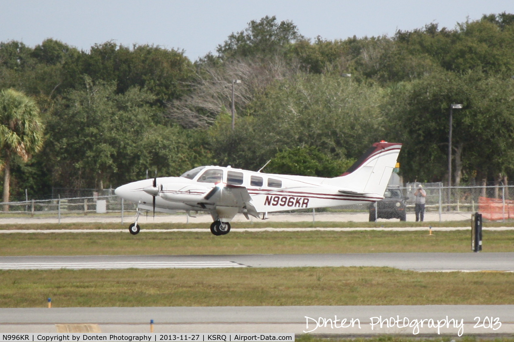 N996KR, 1980 Beech 58P Baron C/N TJ-304, Beechcraft Baron (N996KR) arrives at Sarasota-Bradenton International Airport following a flight from Joliet Regional Airport
