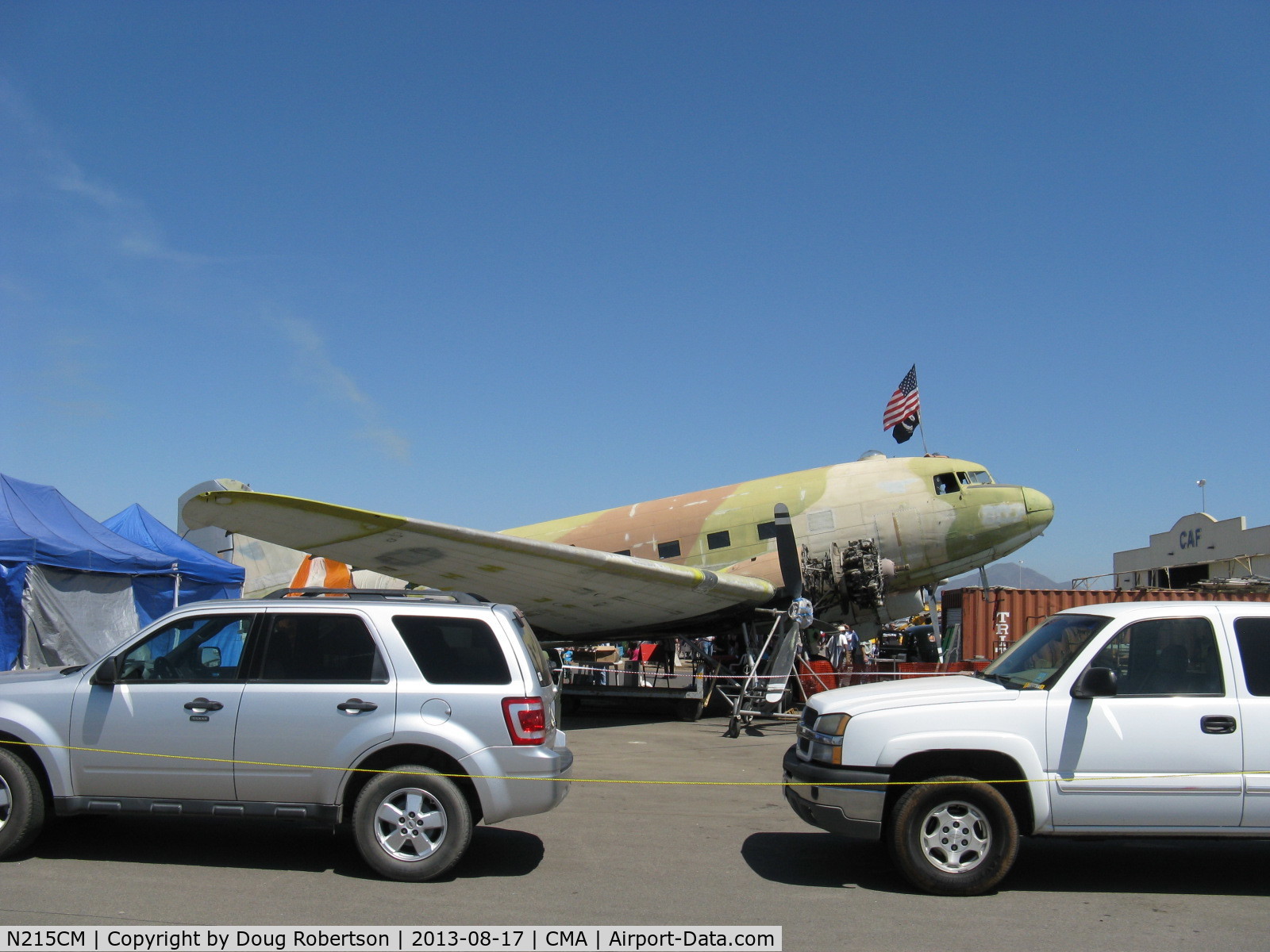 N215CM, Douglas C-47B Skytrain C/N 26792, 1944 Douglas C47B SKYTRAIN 'Aluminum Mistress', two P&W R-1830-90C 1,200 Hp each, of American Aeronautical Foundation, in restoration