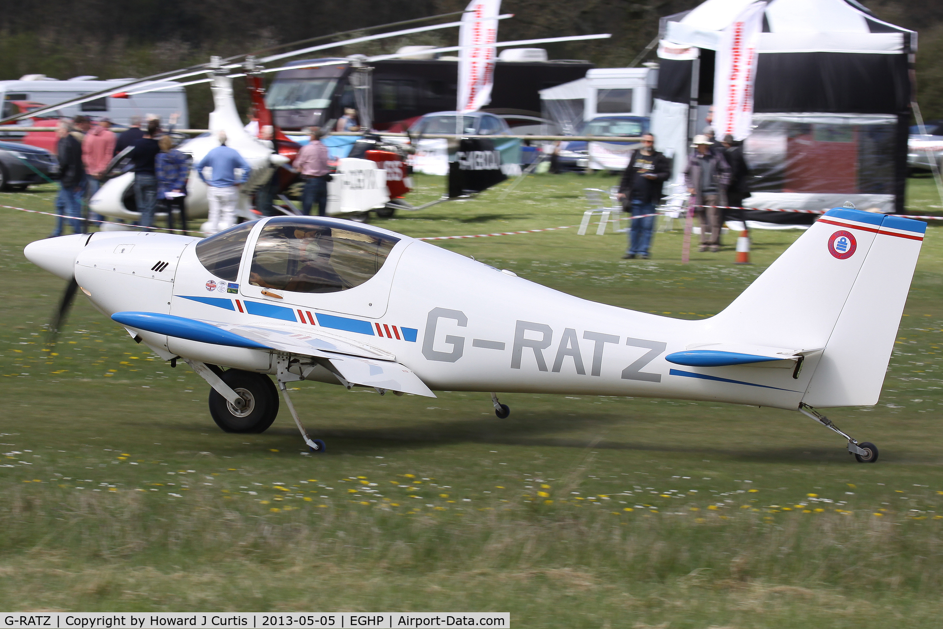 G-RATZ, 1997 Europa Monowheel C/N PFA 247-12582, Privately owned. At the Microlight Trade Fair.