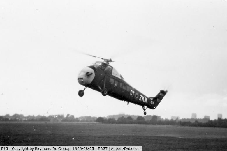 B13, Sikorsky S-58C C/N 58-395, Landing at Gent on 1966-08-05.