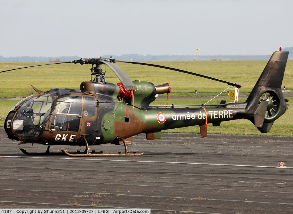 4187, Aérospatiale SA-342M Gazelle C/N 2187, Displayed during Cognac AFB Spotter Day 2013