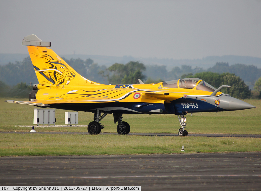 107, Dassault Rafale C C/N 107, Participant of the Cognac AFB Spotter Day 2013 in special Tiger 2013 c/s