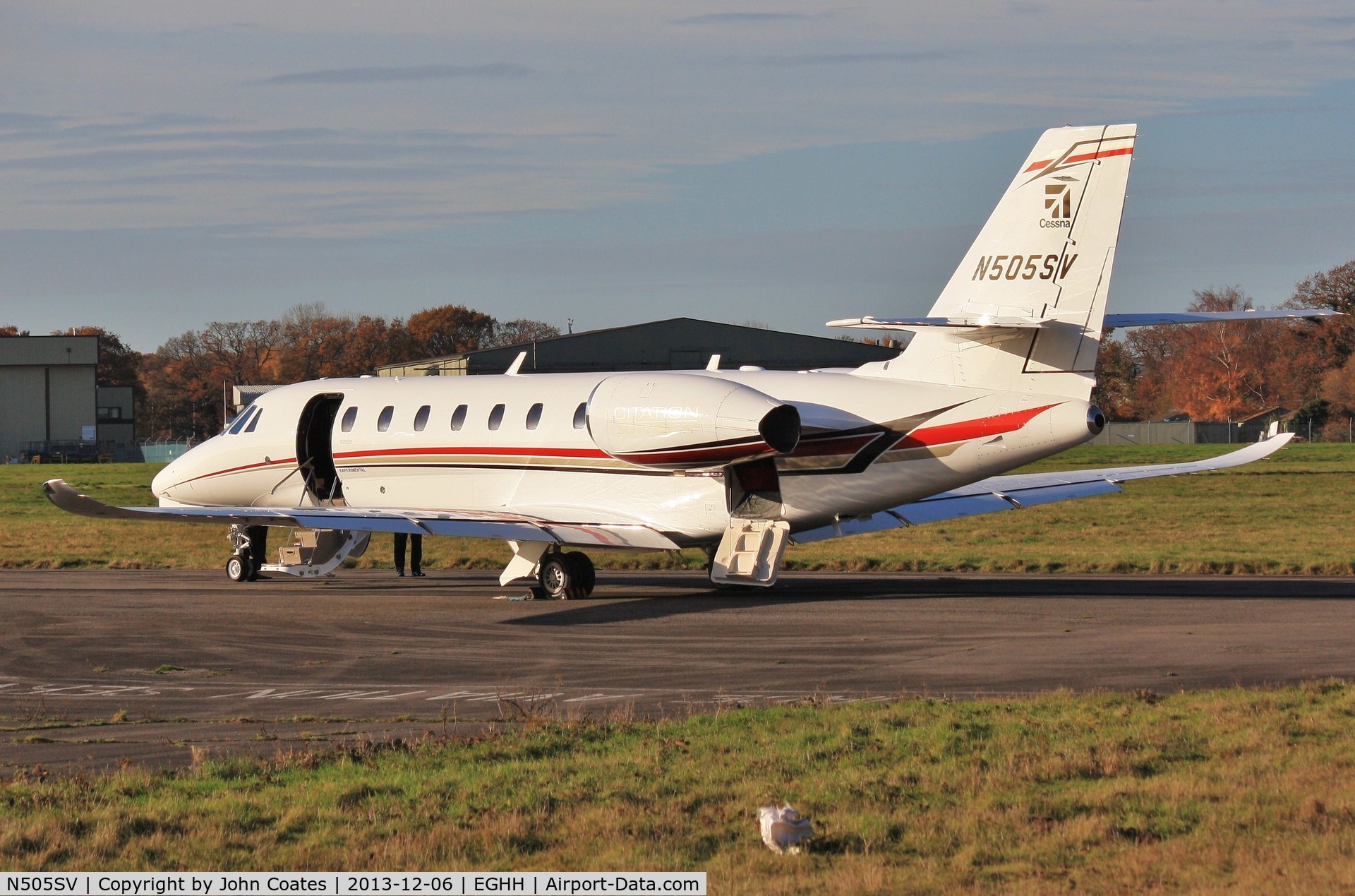 N505SV, 2013 Cessna Citation 680 Sovereign C/N 680-0505, Reported to be experimental version of Sovereign with extra wingspan and winglets looking impressive in the sunshine
