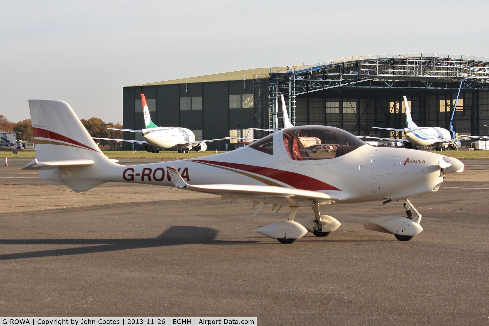 G-ROWA, 2007 Aquila A210 (AT01) C/N AT01-174, Parked at BHL