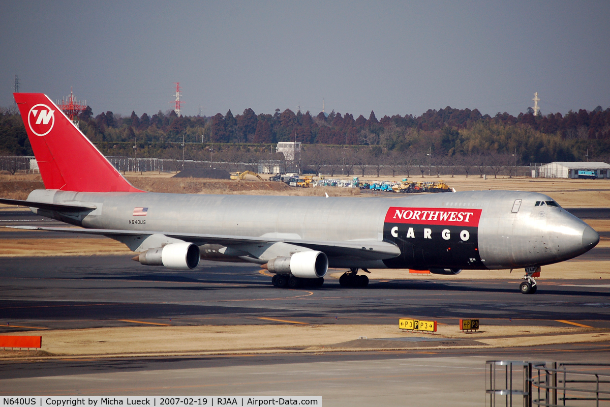 N640US, 1987 Boeing 747-251F C/N 23888, At Narita