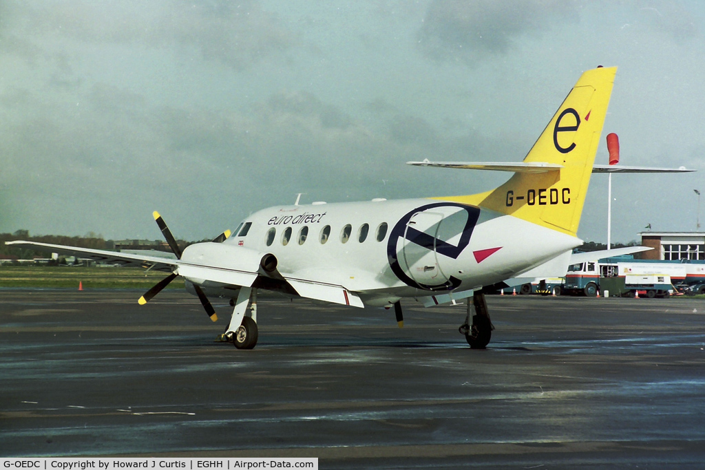 G-OEDC, 1987 British Aerospace BAe-3102 Jetstream 31 C/N 720, Euro Direct, approx 1994.