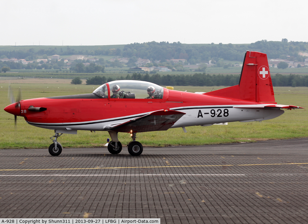 A-928, 1983 Pilatus PC-7 Turbo Trainer C/N 336, Participant of the Cognac AFB Spotter Day 2013