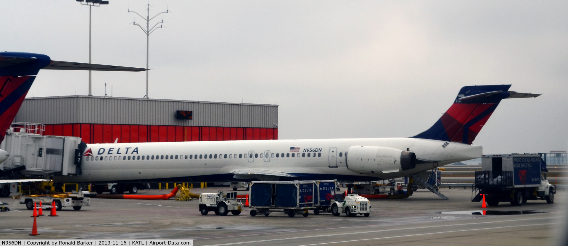N956DN, McDonnell Douglas MD-90-30 C/N 53526, Gate A2, ready to board. Atlanta