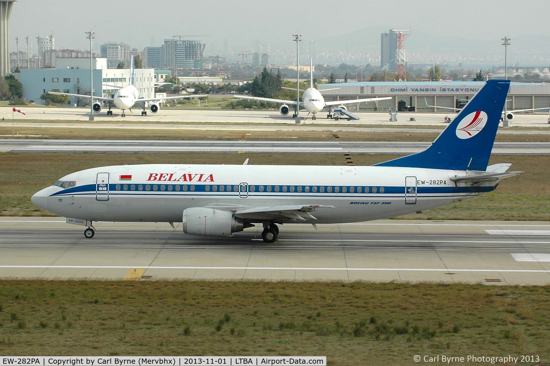 EW-282PA, 1995 Boeing 737-3Q8 C/N 26321, Taken from the Fly Inn Shopping Mall.