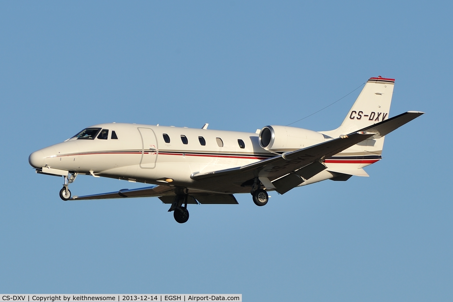 CS-DXV, 2008 Cessna 560 Citation XLS C/N 560-5782, Approach to runway 27 !