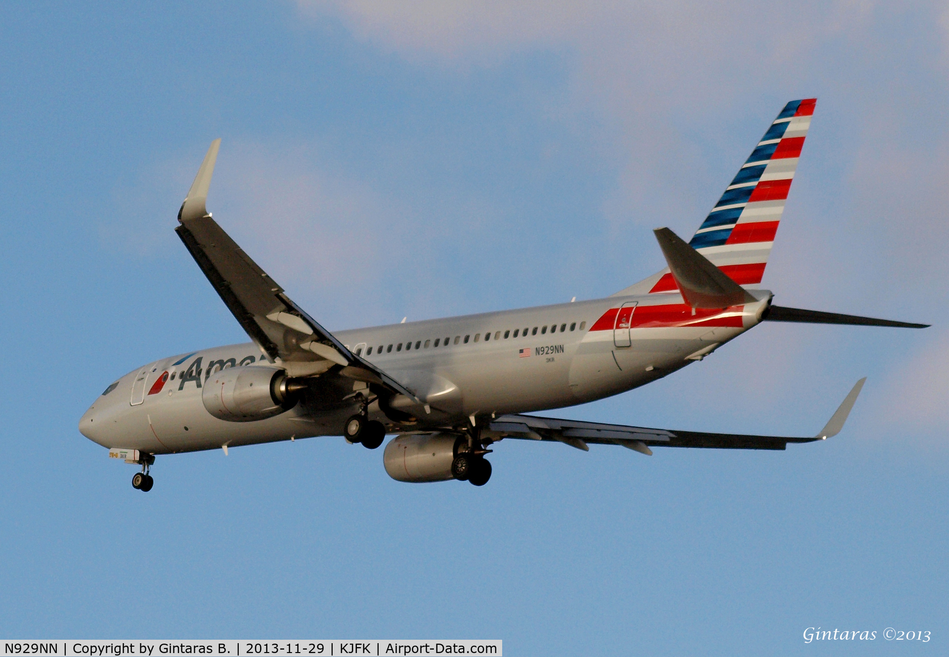 N929NN, 2012 Boeing 737-823 C/N 33322, Going To A Landing on 31R, JFK