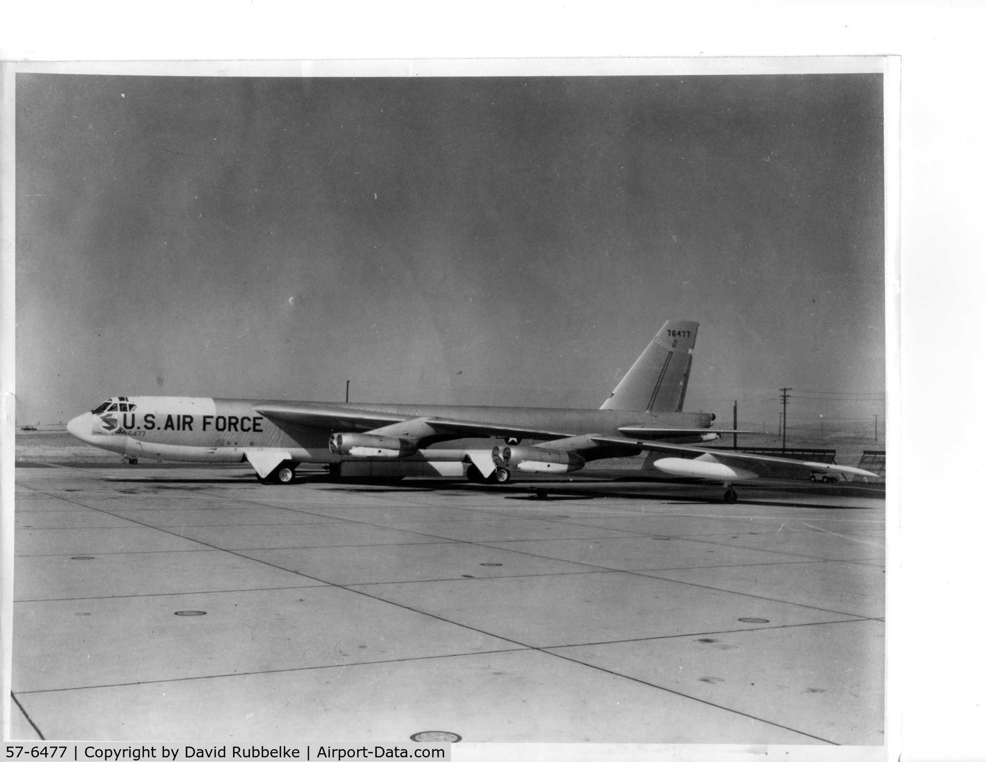 57-6477, 1957 Boeing B-52G Stratofortress C/N 464182, 477 at Beale AFB Ca. 1969