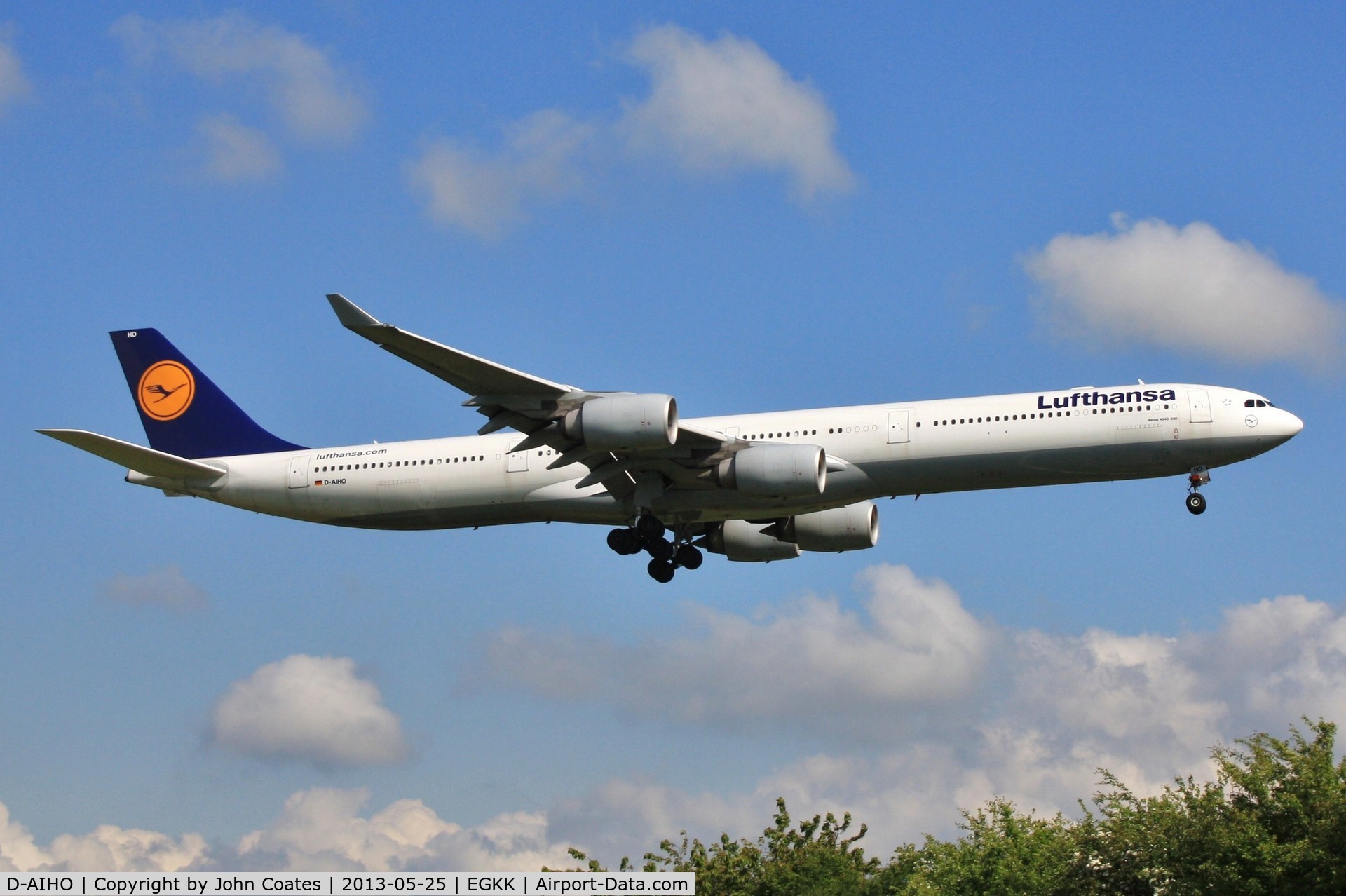 D-AIHO, 2006 Airbus A340-642 C/N 767, Bayern Munich supporters for euro cup final