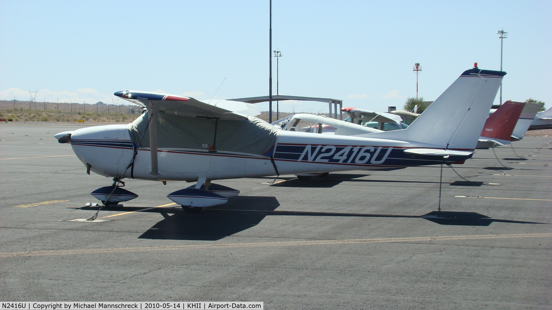 N2416U, 1963 Cessna 172D C/N 17250016, Parked  on the GA  parking