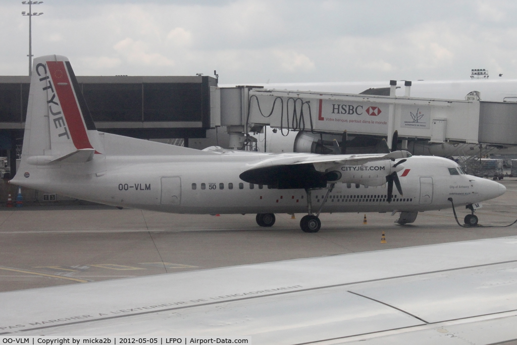 OO-VLM, 1988 Fokker 50 C/N 20135, Parked