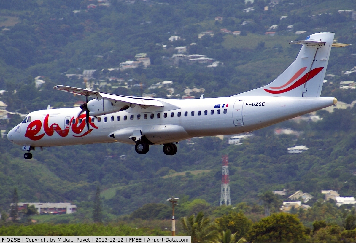 F-OZSE, 2008 ATR 72-212A C/N 813, F-OZSE became Ewa Air,a new airline base in Dzaoudzi,Mayotte