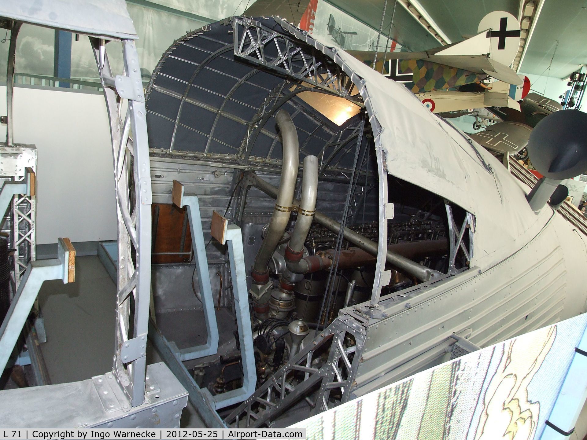 L 71, 1918 Zeppelin LZ 113 C/N LZ 113, Zeppelin LZ 113 (aft nacelle only) at the Musee de l'Air, Paris/Le Bourget  #i