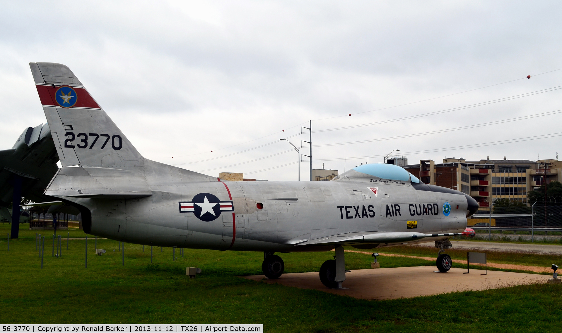 56-3770, North American F-86D C/N 190-173, Camp Mabry, TX