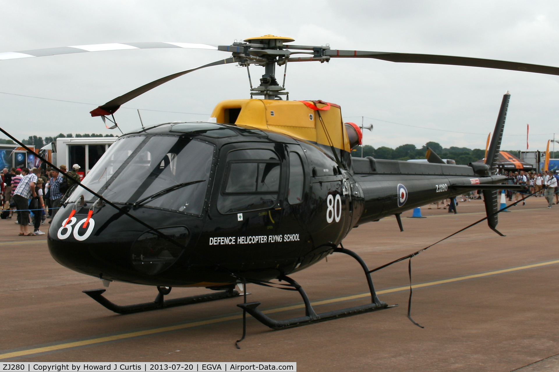 ZJ280, 1997 Eurocopter AS-350BB Squirrel HT1 Ecureuil C/N 3022, At the Royal International Air Tattoo 2013.