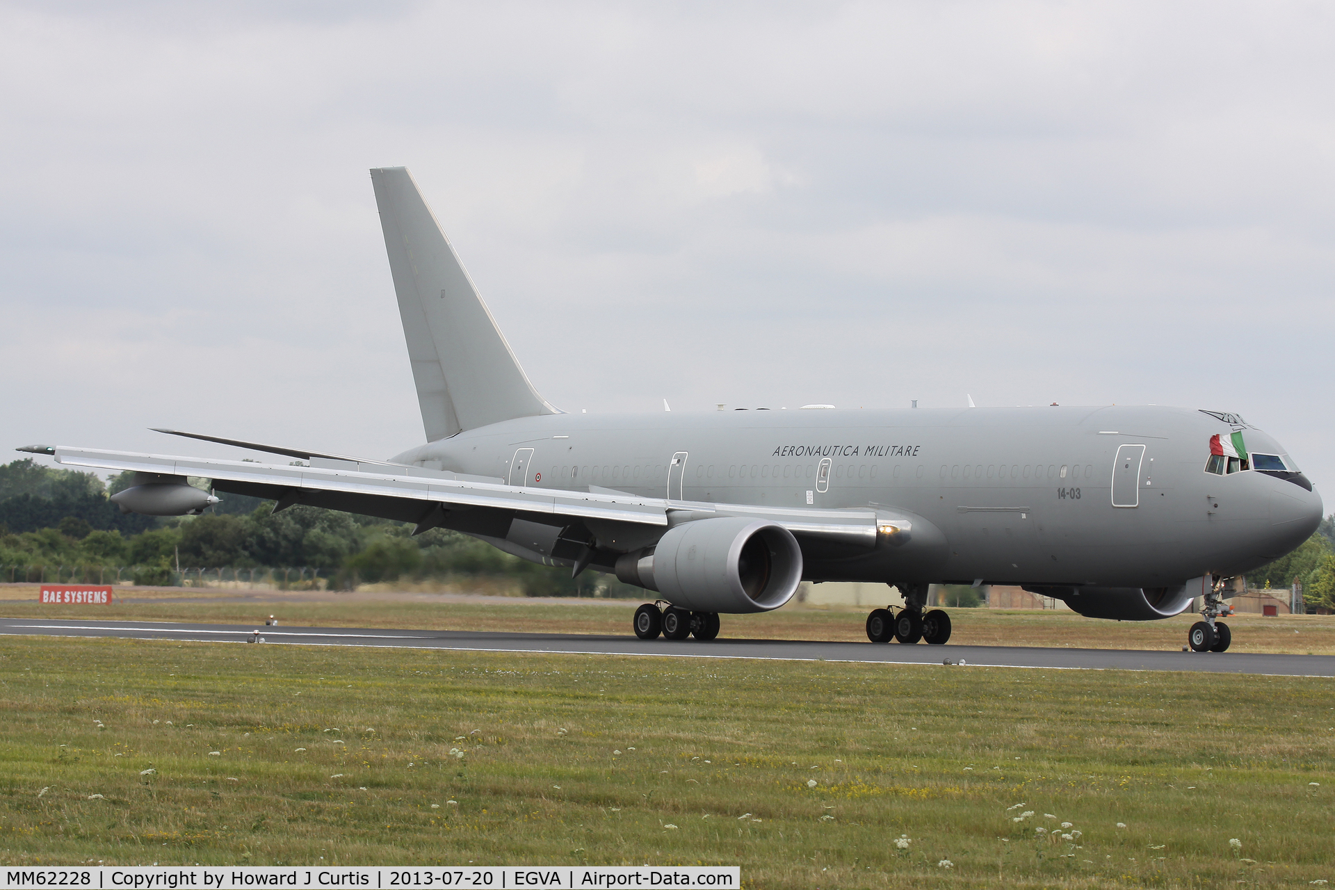MM62228, 2006 Boeing KC-767A C/N 33688, Coded 14-03, Italian AF. At the Royal International Air Tattoo 2013.