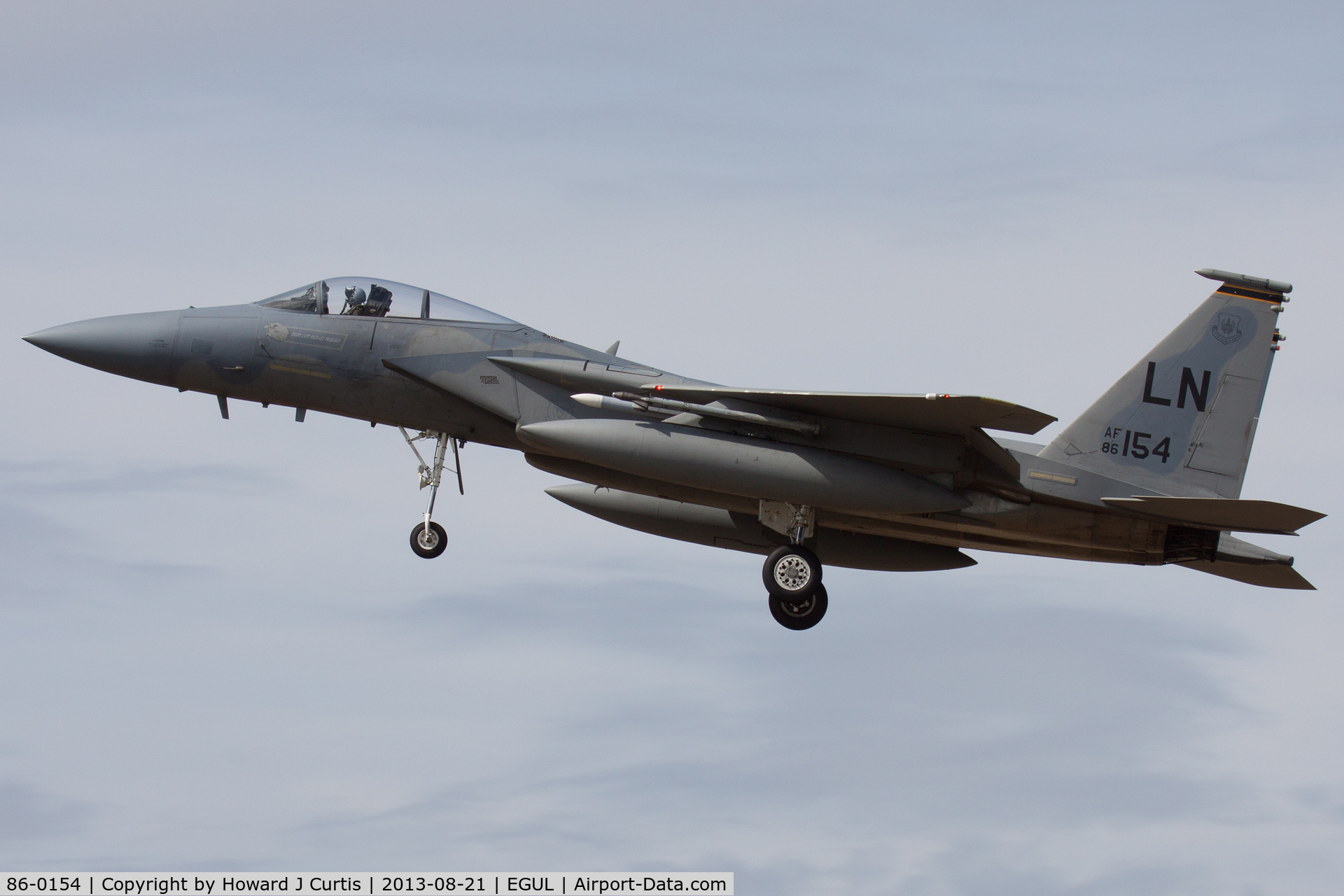 86-0154, 1986 McDonnell Douglas F-15C Eagle C/N 1001/C382, 493 FS/48 FW.