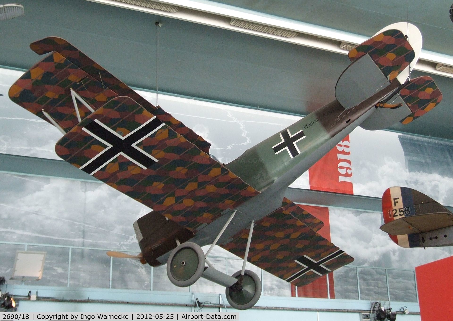 2690/18, 1918 Pfalz DXII C/N 3240, Pfalz D XII at the Musee de l'Air, Paris/Le Bourget