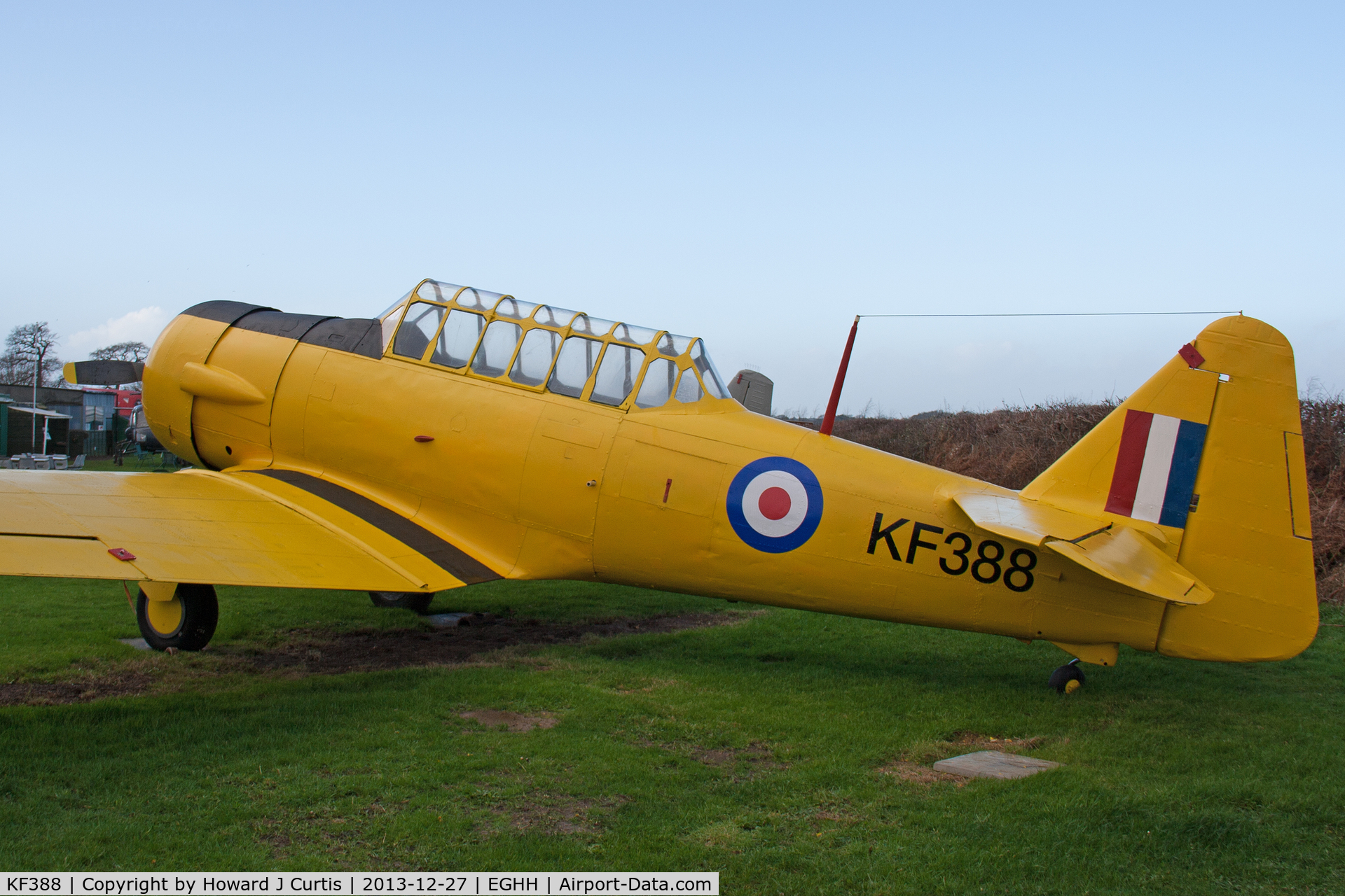 KF388, North American Harvard IIB C/N Composite, On display at the Bournemouth Aviation Museum.